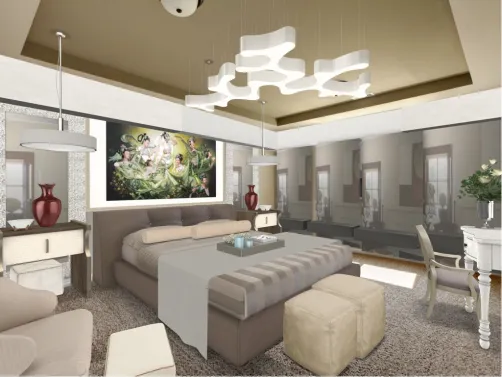 Quarto de hotel de luxo