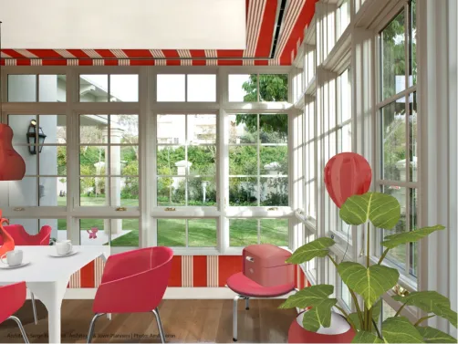 Candy cane kitchen nook