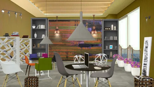 My design room , um lugar com muita luz e energia. Multicolorida e multivariada , é  o lugar perfeito para mim. A imaginação da design rola solta 