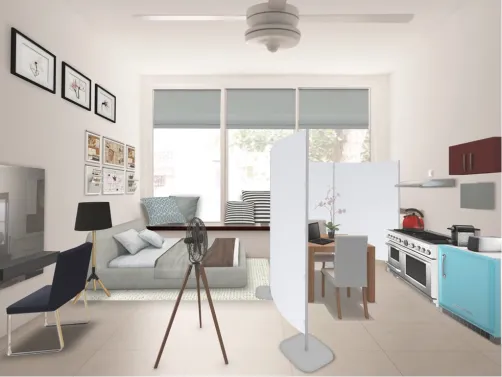 A small condo room 