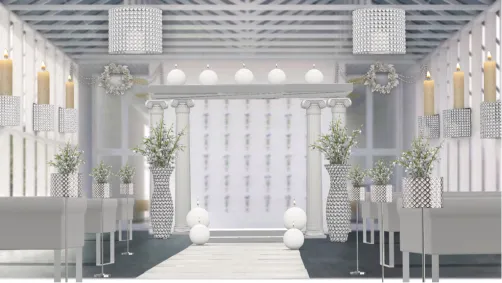 Small and eloquent  candle light wedding