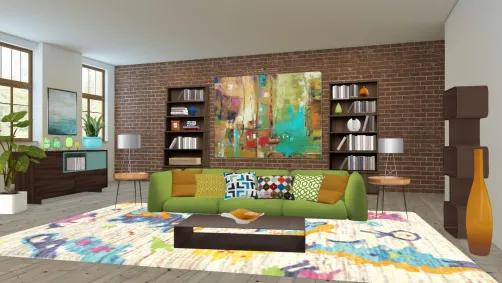 Green Couch Living Room 