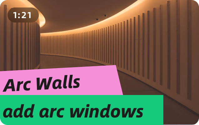 How to draw arc walls and add arc windows?
