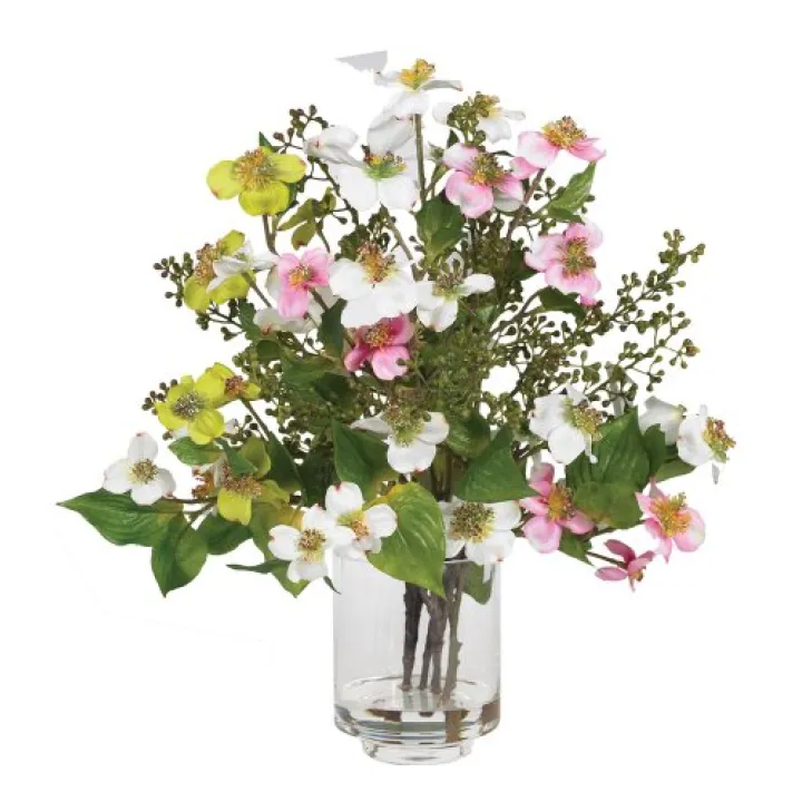 Nearly Natural Dogwood Silk Flower Arrangement