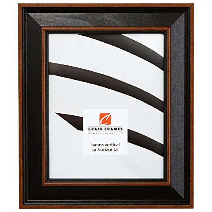 Craig Frames 16x20 Picture Frame for Wall Decor, Black & Brown Country Wide Wood Frame