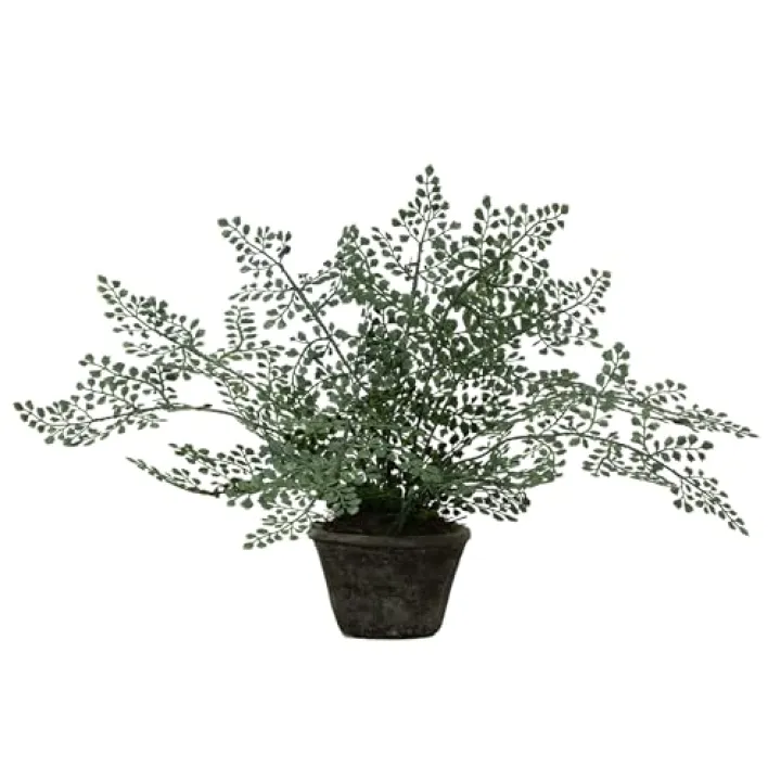 Nearly Natural 4251 Maiden Hair Artificial Plant in Planter Green Small