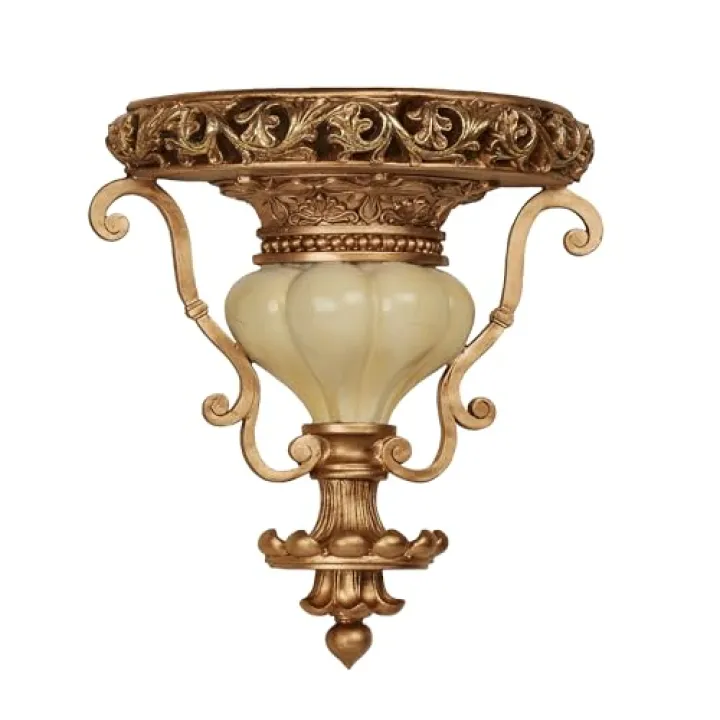 Touch of Class Chalmette Wall Shelf - Gold/Ivory - Victorian Style - Decorative Wall Shelves for Bedroom, Living Room, Kitchen, Hallway, Entryway