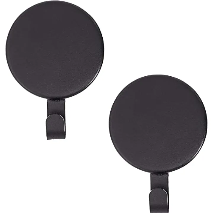 Haute Decor Attract Magnetic Wreath Hanger (Black Matte, Set of 2 Magnets) - for 2 Metal Doors/Surfaces or 1 Single-Pane Glass Door/Window (Will not Work on Double-pane Glass or Thick Glass)