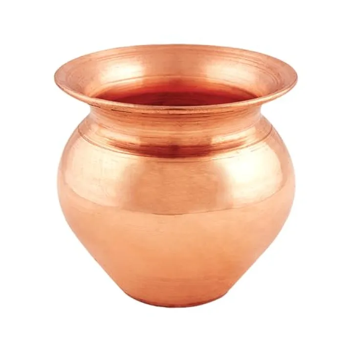 Shubhkart 100% Copper Kalash, 3.5 inch Lota Pot (Medium)