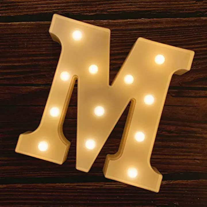 MUMUXI Marquee Light Up Letters | Large Light Up Numbers | Battery Powered and Bright with Every Letter of The Alphabet | for Wedding, Birthday, Party, Celebration, Christmas or Home Decoration (M)
