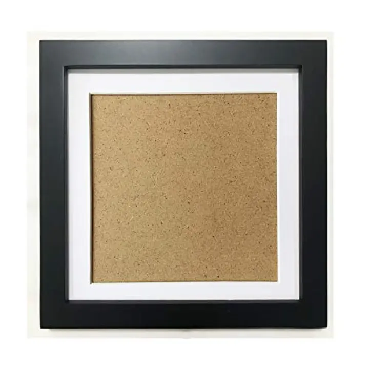 ZXT-parts 5x5 Picture Frames with 4x4 Opening Mat. 5x5 Black Square Photo Frame. Solid Wood, Plastic Panel.The Protective Film Must be Removed.The Tabletop or The Wall.