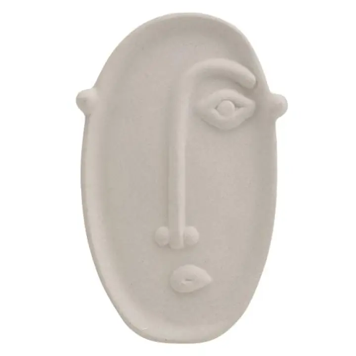 Cabilock 1pc Ceramic Human Face Dried Flower Vase Artistic Face Design for Home Decor Fashionable Dried Flower Arrangement Unique Ceramic Ornament for Living Room Office