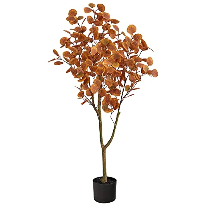 Nearly Natural 4ft Artificial Eucalyptus Tree Faux Greenery for Indoor Home Decor