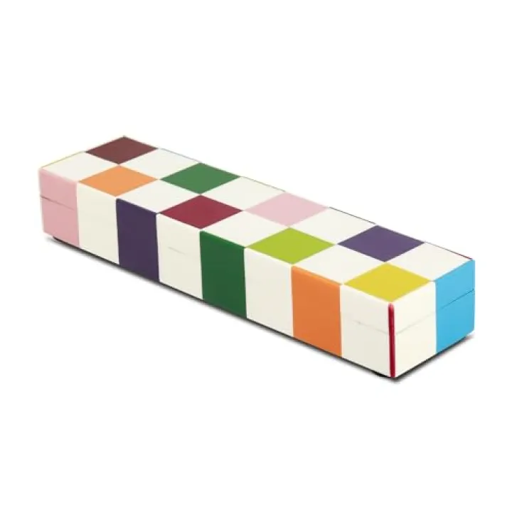 Handicrafts Home Decorative Remote Holder Box 10x2.5 – Slim Organizer Box with Lid for TV Remotes, Coffee Table Décor, Modern Shelf Box, Boho Home Décor Accent, Black and White Decorative Storage Box