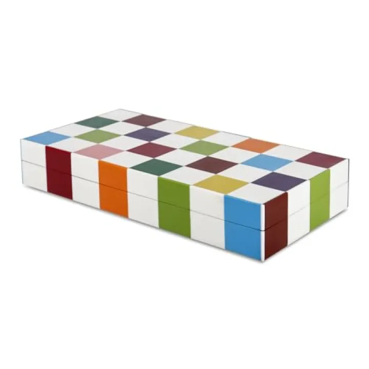 Handicrafts Home Large Decorative Storage Box 12x6– Coffee Table Organizer Box, Modern Home Décor Accent, Keepsake Memory Box, Jewelry Storage Box, Boho Decorative Box with Lid for Shelf, Mantle Decor