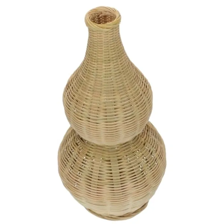 Rattan Woven Flower Vase High Wicker Decorative Vases Handmade Rustic for Floral Arrangements Home Office Decorations