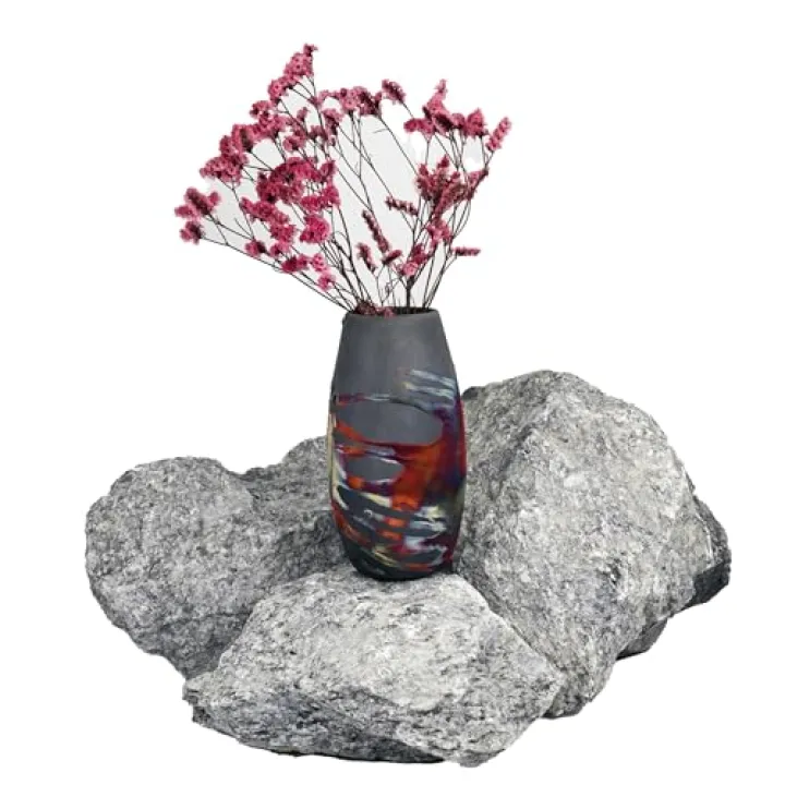 RAAQUU Tsuri 6 inch Handmade Ceramic Raku Vase - Pottery Gifts for Her, Boho, Gift Box, Gift for Mom, Bridesmaid Wedding Gift, Home Décor - CB
