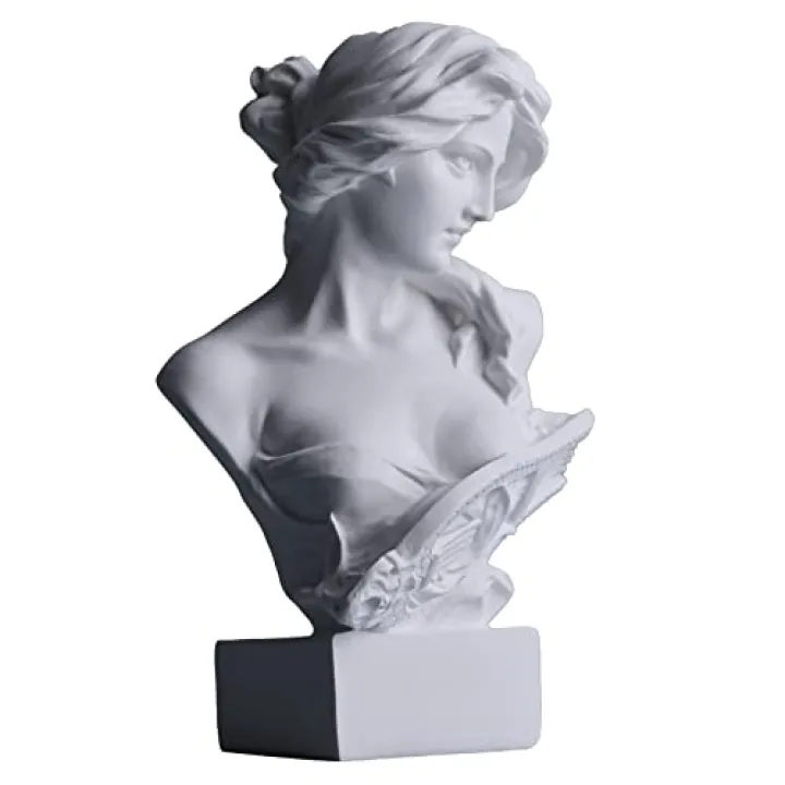 6" H Greek Mythology Bust Statue Decor,Artemis Statues Roman Goddess Figurines,Used for Sketch Practice Aesthetics Statues and Sculptures and Indoor Filling Space for Living Room, Bedroom and Study
