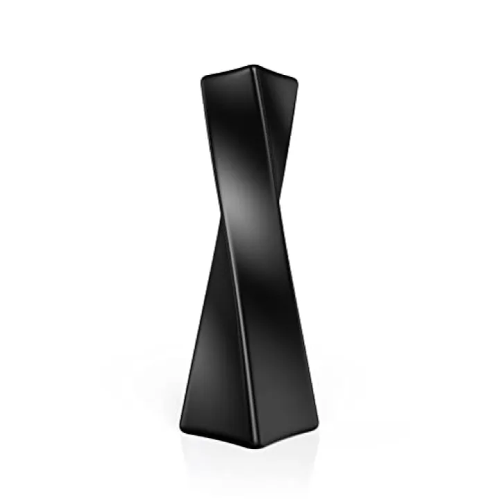 Ceramic Vase, Small Flower Vase Home Decor, Modern Farmhouse Decorative Vase, Dinner Table, Mantel, Entryway, Shelf, Centerpieces, Living Room Décor, Unique Geometric Vases Black jarrones decorativos