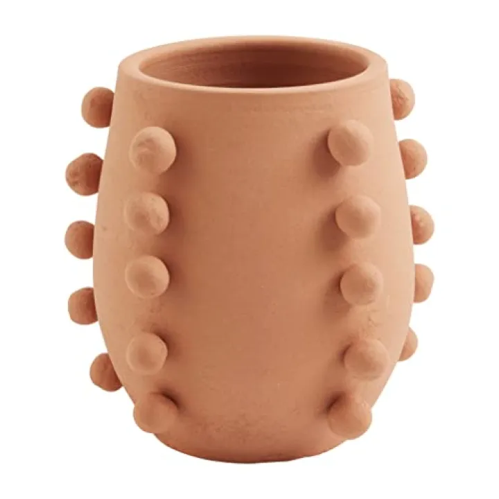 Mud Pie Terracotta Bead Vase, Large, Large 6 1/2" x 4 1/4" Dia