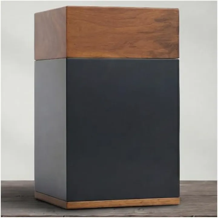 AspenStudio Black Walnut Wooden Cremation Urn for Adult Human Ashes Handcrafted Urn by Aspen Studio