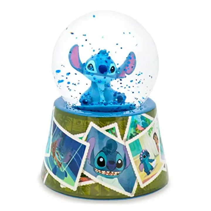 Disney Lilo & Stitch Vintage Photos Mini Light-Up Snow Globe for Adults with Glitter | 3 Inches