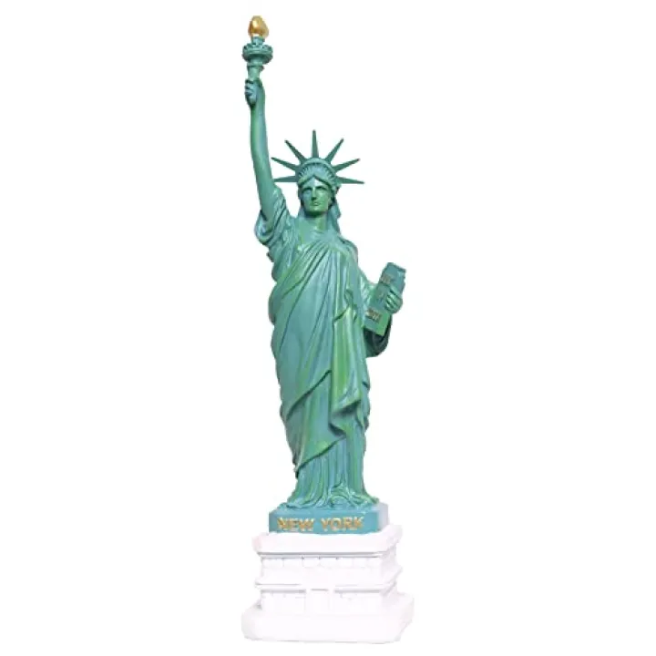SAINWORDS Statue of Liberty Figurine Decorations New York City Souvenirs Gifts Modern Home Decor for Living Room Book Shelf Cabinets Table Ornaments Outdoor Garden Sculpture (10.3 inch)