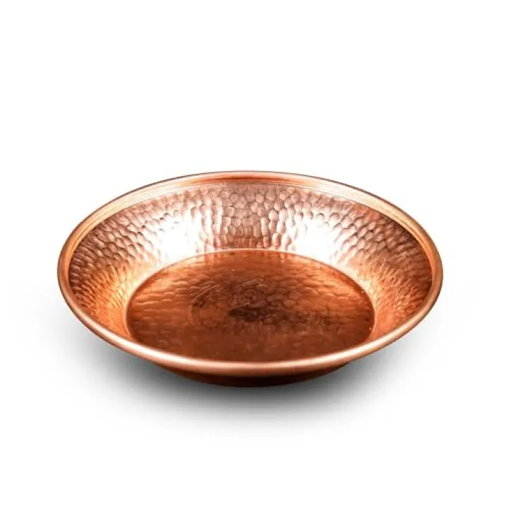 Amitofo 4.5”Copper Decorative Bowl Hand-Hammered by Tibet for Sauces Plate, Dips Tray Smudging Bowl, Offering Bowl, Incense Burner Holder, Ash Catcher,Jewelry Dish