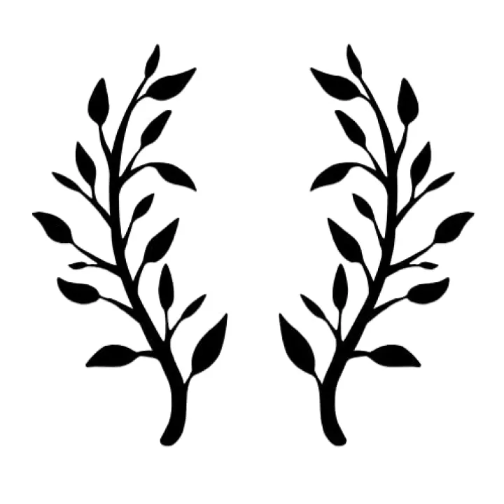 Yuzhuo 2 Pieces Metal Tree Leaf Wall Décor Branch Leaf Wall Art for Indoor Outdoor Garden Home Bedroom Living Room Decorations (Black)