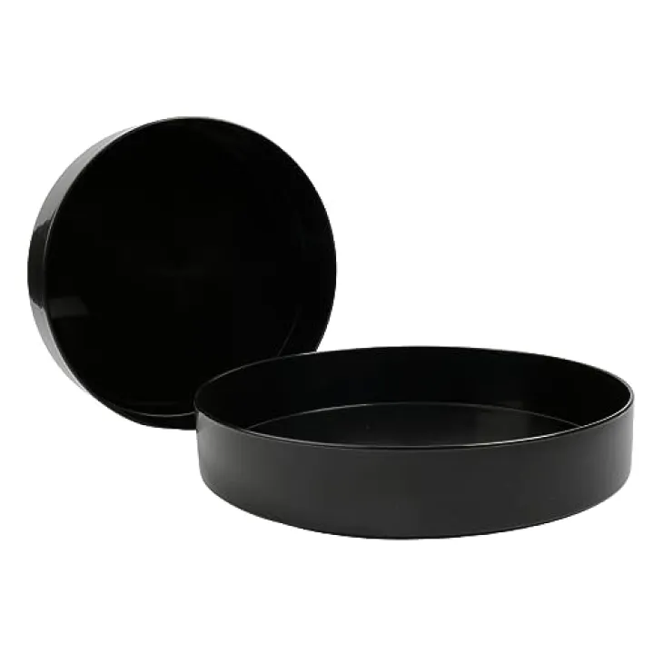 Marsrut 2Pcs Traditional Japanese Ikebana Suiban Pot: Round Plastic Bonsai Tray | Ikabana Vase Kit for Flower Frog, Branch, and Pebble Arrangement | Durable Bowl and Elegant Flower Container