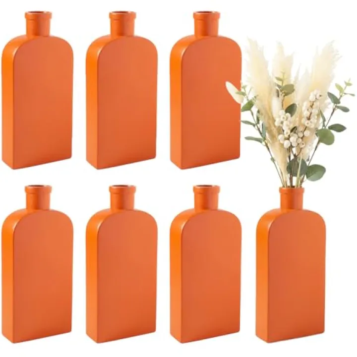 Fun Express Large Burnt Orange Ceramic Vase