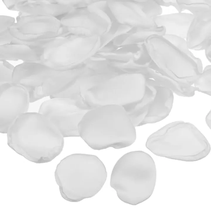 PATIKIL Silk Rose Petals, 100 Pcs Artificial Flower Petals for Wedding Decorations, Romantic Night, Aisle Scatter Petals, White