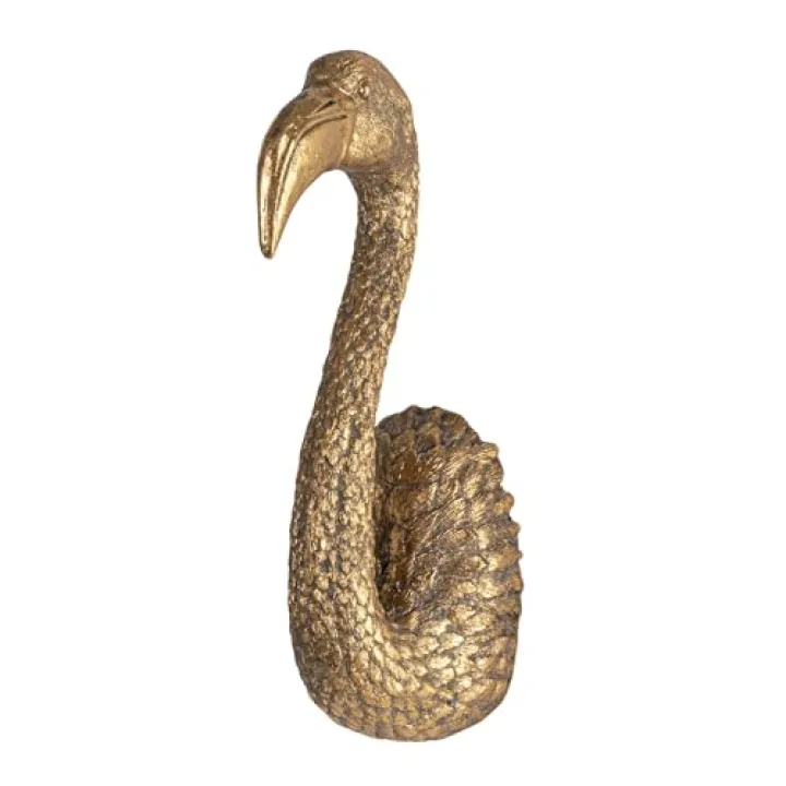 Creative Co-Op Decorative Resin Bird Bust Wall Decor, Gold