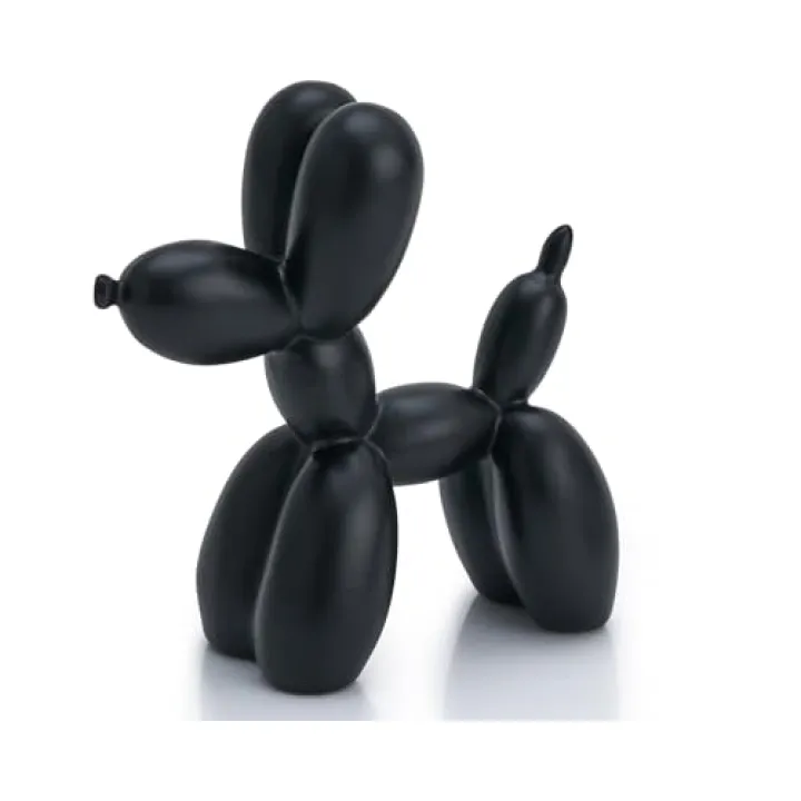 AMOIENSIS Black Balloon Dog Statue Decor, 4 inch Small Knick Knacks Balloon Dog Animal for Desk Shelf Decor