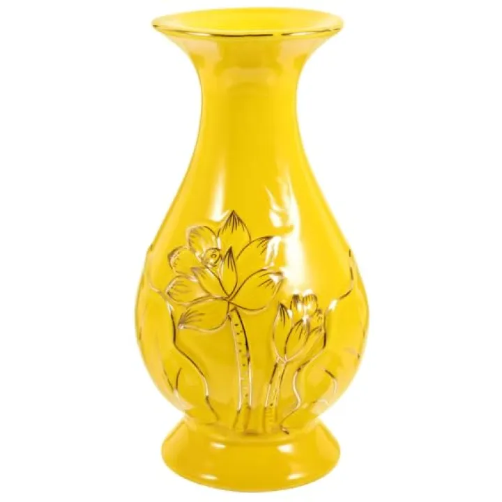 Zerodeko Jade Bottle Ceramic Home Decor Flower Vase Temple Offering Rustic Decorative