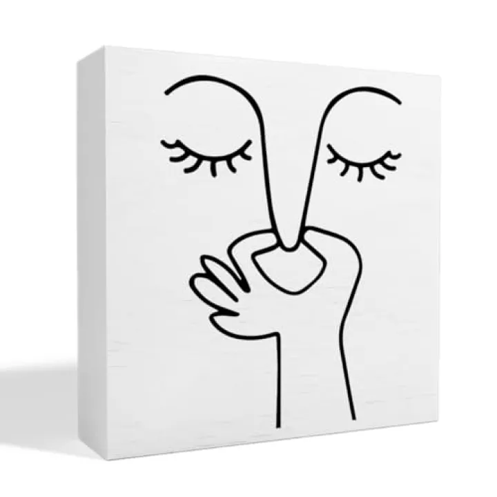 Bathroom Decor Bad Smell Humorous Wooden Box Sign Funny Half and Guest Bathroom Toilet Shelf Restroom Washroom Decor 5 x 5 Inches