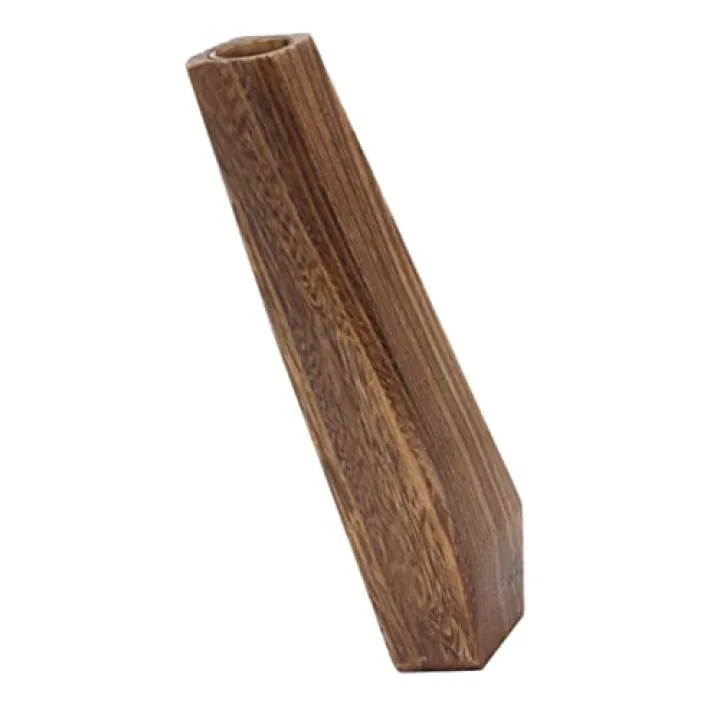 Cabilock Wooden Vase for Dried Flowers Handmade Leakproof Flowerpot Decorative Plant Holder for Home and Office Elegant Design for Indoor Decor