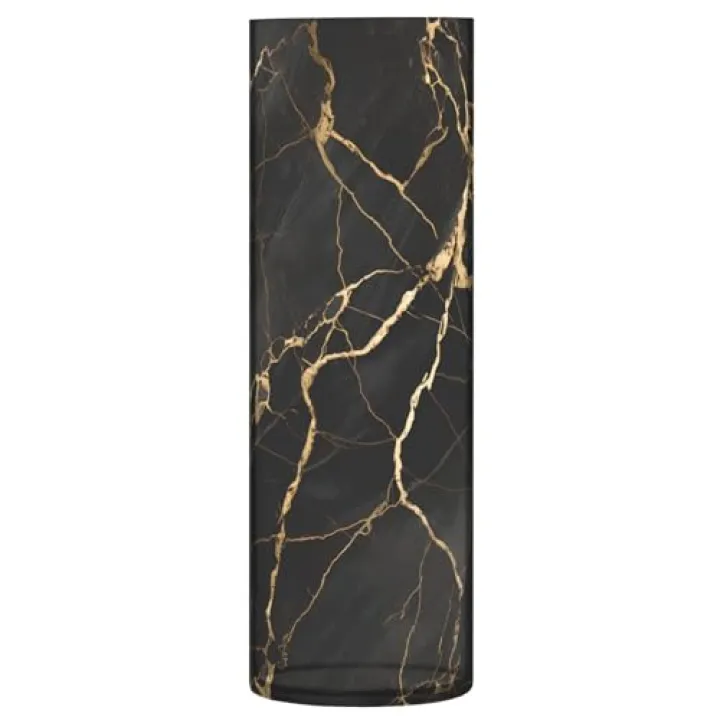 ALAZA Black & Gold Marble Art Flower Vase Decorative Floreros for Home Decor Bedroom Living Room Office Table Shelf Bathroom
