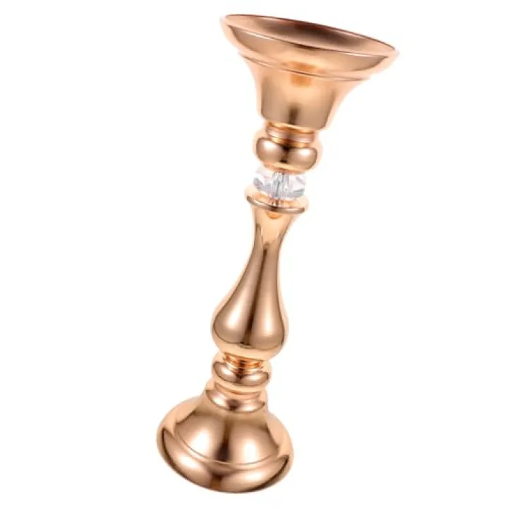 GRIRIW Elegant Golden Flower Vase for Wedding Decoration 45cm Large Iron Floral Art Vase Endoodle Ornament for Flower Arrangement Holder