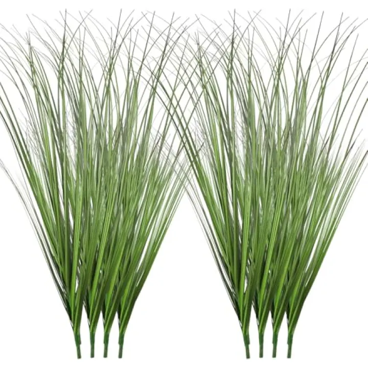 FOIMAS 12pcs Artificial Grass Plants,19.68" Faux Shrubs Wheat Grass Greenery Stems Fake Plants for Indoor Outdoor Home Decoration