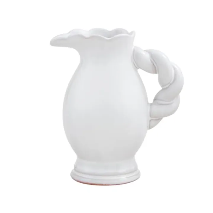 Mud Pie Twisted Handle Pitcher Vase, Medium, 5.25" x 4"