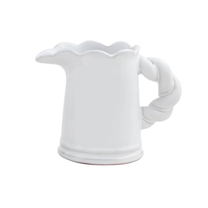 Mud Pie Twisted Handle Pitcher Vase, Small, 4.25" x 4"'