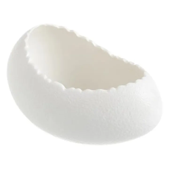 MENGYUEXUAN Egg Shape Ceramic Bowl - Large Decorative Serving Bowl for Soup, Cereal, Salad, Microwave & Dishwasher Safe White Porcelain Key Holder Catch Entryway Desk Decor Christmas gifts (12.85oz)