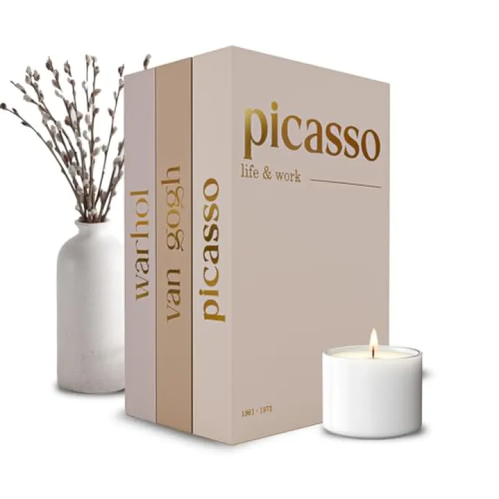 Globe in One Large Decorative Books for Home Decor – Aesthetic Coffee Table Books for Decor – Faux Book for Decoration – Photo Storage and as a Keepsake Box - Designer Set of 3