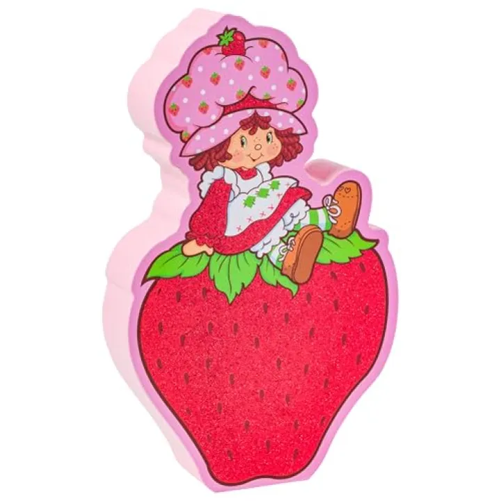 Silver Buffalo Strawberry Shortcake Berry Sit Pose Glitter Large Die Cut MDF Box Wall Sign