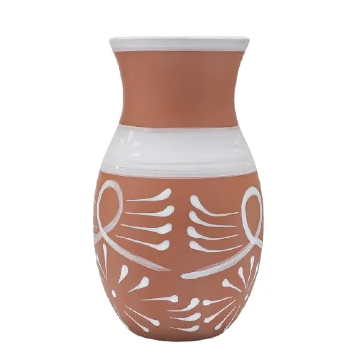 Ninehaoou Mexican Vase Clay for Cielito Lindo Party Handmade Mexican Flower Pot Terracotta Vase Centerpieces Hand Painted Mexicanos Talavera Pottery Cinco De Mayo Decor for Tables