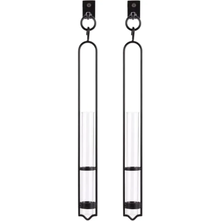 COURONNE CO. Elegant Glass Flower Vases & Test Tube for Plants - 33 in – Clear Vase Decor for Living Room, Indoor Plants & Home Decorations