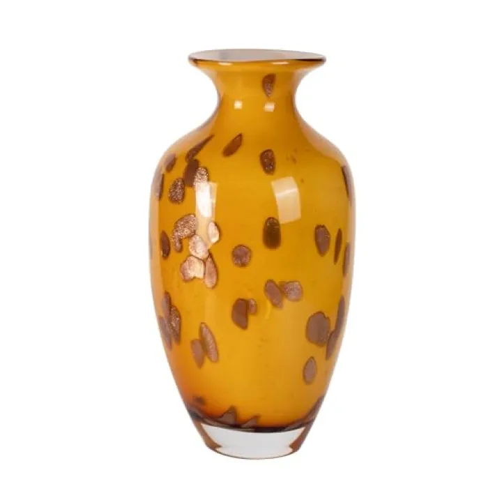 KAMMAK Colored Glass Vase, Beautiful Hand Blown Decorative Vase, Modern Art Vase for Flower Mantle Dining Table Centerpiece, Entryway Living Room Wedding Decoration, SKQ007