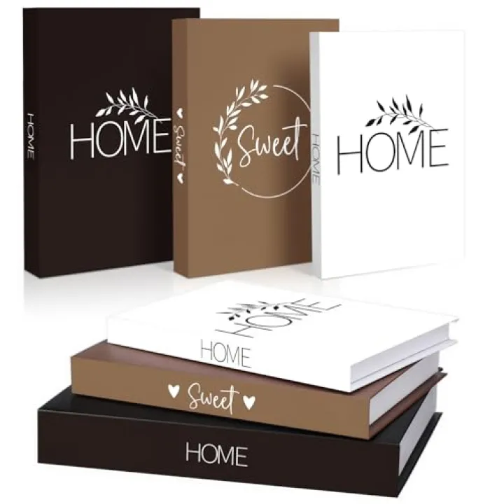 Thyle 3 Pcs Decorative Books Fake Faux Aesthetic Coffee Table Books Decoration for Living Room Bedroom Office Shelf Bookshelf Decor (Classic)