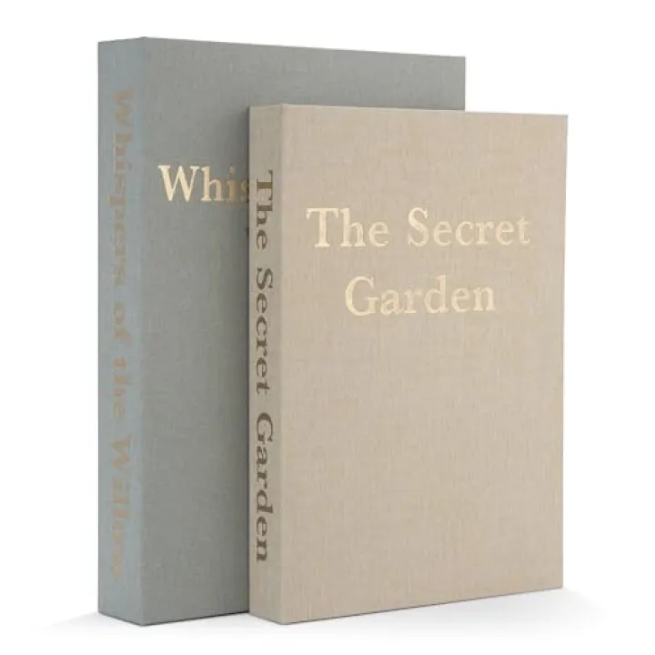 Decorative Linen Storage Books Set of 2 – Aesthetic Faux Book Keepsake Box with Hidden Magnetic Closure for Coffee Table Decor, Bookshelf Styling, Neutral Modern Home Decor (Sage & Beige)